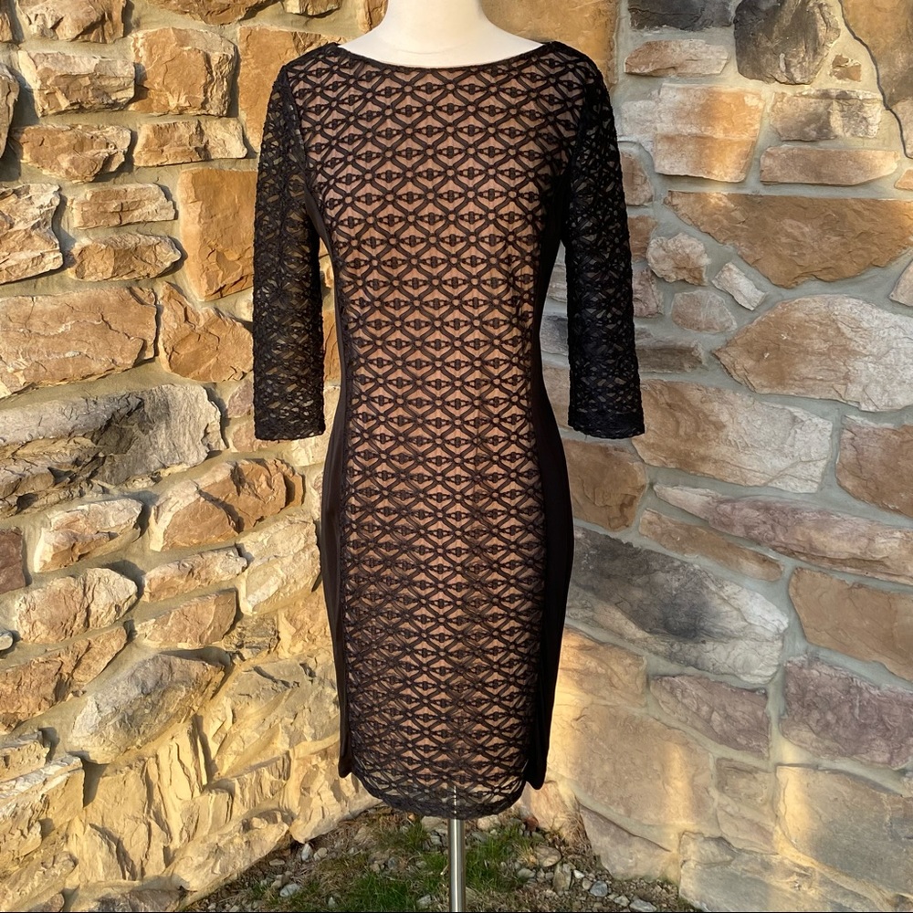 Anne Klein Black Lace Dress - Picture 3 of 14